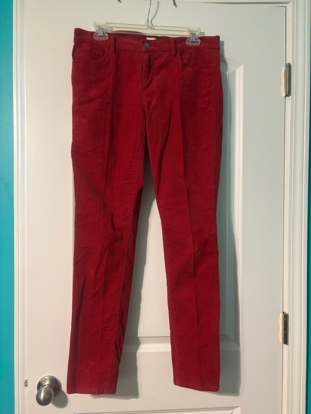 LOFT Skinny Corduroy Jeans in Rich Red